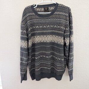 Vintage FX Fusion Geometric Grandpa Sweater Size XL NWOT Oversized